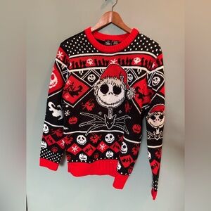 NWT Jack Skellington Nightmare Before Christmas Festive  Sweater size Medium